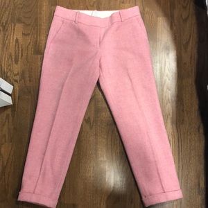 J.Crew Cafe Capri in pink 100% wool